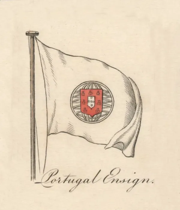 Framed Print : Portugal Ensign, 1838 Framed Print : Portugal Ensign, 1838