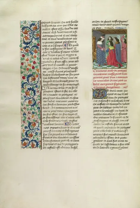 Framed Print : The Portuguese Dispatching an Embassy to King Richard II, c1386; (about 1480-1483). Creator: Unknown Framed Print : The Portuguese Dispatching an Embassy to King Richard II, c1386; (about 1480-1483). Creator: Unknown