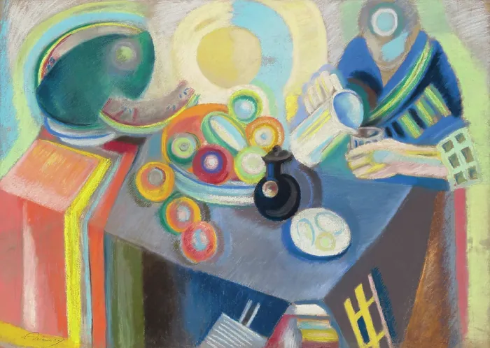 Framed Print : The Portuguese Jug, 1916. Creator: Delaunay, Robert (1885-1941) Framed Print : The Portuguese Jug, 1916. Creator: Delaunay, Robert (1885-1941)
