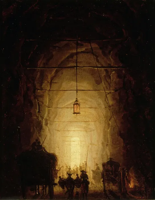 Framed Print : Posillipo Cave, between 1760 and 1761. Creators: Hubert Robert, Francois-Marius Granet Framed Print : Posillipo Cave, between 1760 and 1761. Creators: Hubert Robert, Francois-Marius Granet