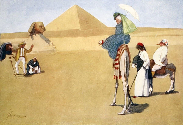 Posing at the Pyramids, 1908. Artist: Lance Thackeray