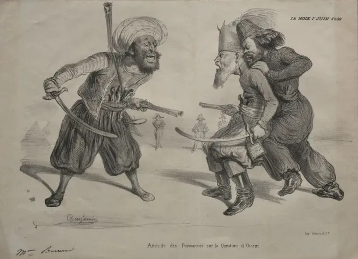 Framed Print : Positions of Power on the Question of the Orient, 1839. Creator: Benjamin (Benjamin Roubaud) Framed Print : Positions of Power on the Question of the Orient, 1839. Creator: Benjamin (Benjamin Roubaud)