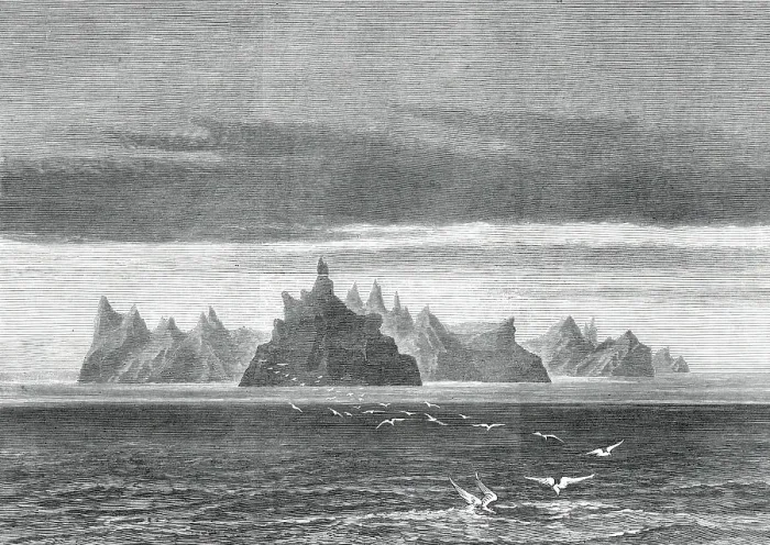 Framed Print : Possession Island...Southern Indian Ocean, where the Strathmore was wrecked...1876. Creator: Unknown Framed Print : Possession Island...Southern Indian Ocean, where the Strathmore was wrecked...1876. Creator: Unknown
