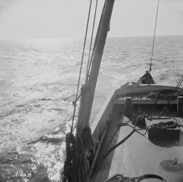Framed Print : Possibly: On board the fishing boat Alden, out of Glocester, Massachusetts, 1943. Creator: Gordon Parks Framed Print : Possibly: On board the fishing boat Alden, out of Glocester, Massachusetts, 1943. Creator: Gordon Parks