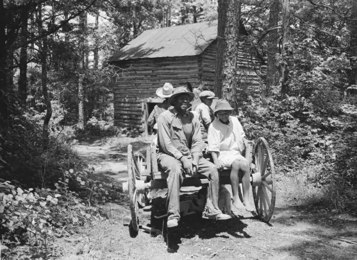 Framed Print : Possibly: Colored sharecropper and his children about to leave... Shoofly, North Carolina, 1939. Creator: Dorothea Lange Framed Print : Possibly: Colored sharecropper and his children about to leave... Shoofly, North Carolina, 1939. Creator: Dorothea Lange