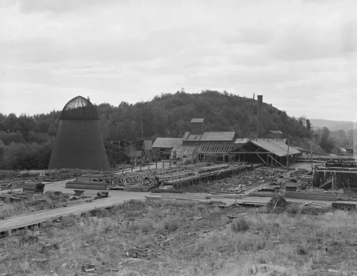 Framed Print : Possibly: Mumby Lumber Mill, closed in 1938... Malone, Grays Harbor County, Washington, 1939. Creator: Dorothea Lange Framed Print : Possibly: Mumby Lumber Mill, closed in 1938... Malone, Grays Harbor County, Washington, 1939. Creator: Dorothea Lange