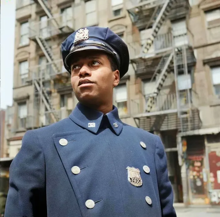Framed Print : Possibly: Policeman no. 19687, New York, 1943. Creator: Gordon Parks Framed Print : Possibly: Policeman no. 19687, New York, 1943. Creator: Gordon Parks