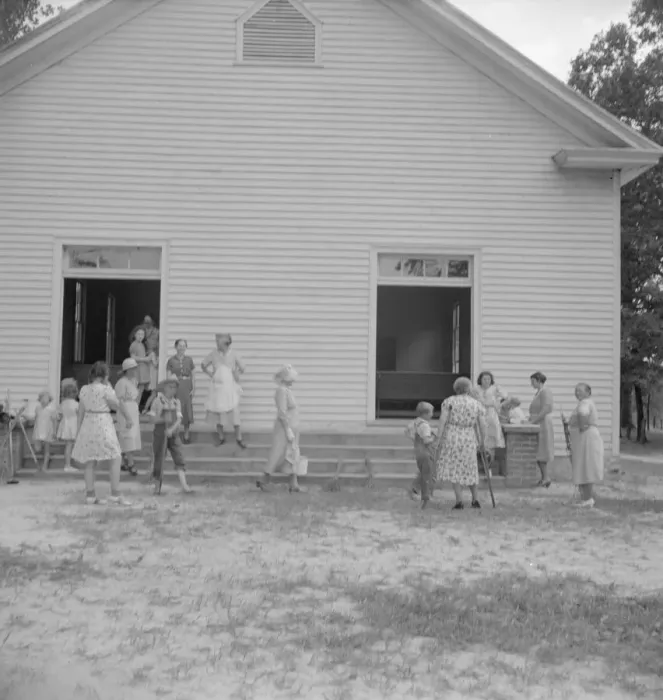 Framed Print : Possibly: Services are over, Wheeleys Church, Gordonton, Person County, North Carolina, 1939. Creator: Dorothea Lange Framed Print : Possibly: Services are over, Wheeleys Church, Gordonton, Person County, North Carolina, 1939. Creator: Dorothea Lange