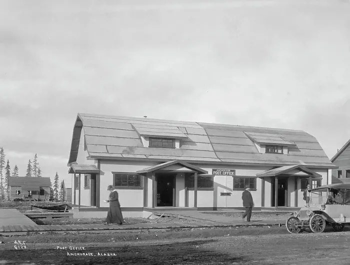 Framed Print : Post Office, 1915. Creator: Unknown Framed Print : Post Office, 1915. Creator: Unknown