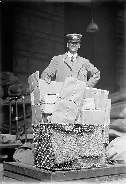 Post Office Department - Parcel Post, 1914. Creator: Harris & Ewing. Post Office Department - Parcel Post, 1914. Creator: Harris & Ewing