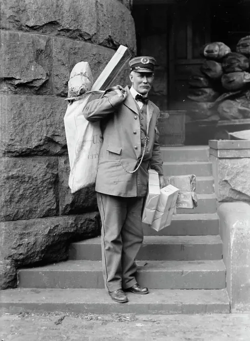 Framed Print : Post Office Department - Parcel Post, 1914. Creator: Harris & Ewing. Post Office Department - Parcel Post, 1914. Creator: Harris & Ewing Framed Print : Post Office Department - Parcel Post, 1914. Creator: Harris & Ewing. Post Office Department - Parcel Post, 1914. Creator: Harris & Ewing