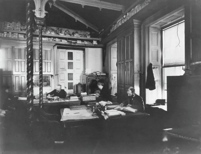 Framed Print : Post Office Dept. - Dead Letter Office, between 1890 and 1950. Creator: Frances Benjamin Johnston Framed Print : Post Office Dept. - Dead Letter Office, between 1890 and 1950. Creator: Frances Benjamin Johnston
