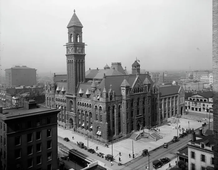 Framed Print : Post Office, Detroit, Mich. between 1900 and 1915. Creator: Unknown Framed Print : Post Office, Detroit, Mich. between 1900 and 1915. Creator: Unknown