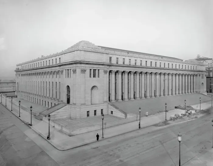 Framed Print : Post Office, New York City, between 1910 and 1920. Creator: Unknown Framed Print : Post Office, New York City, between 1910 and 1920. Creator: Unknown