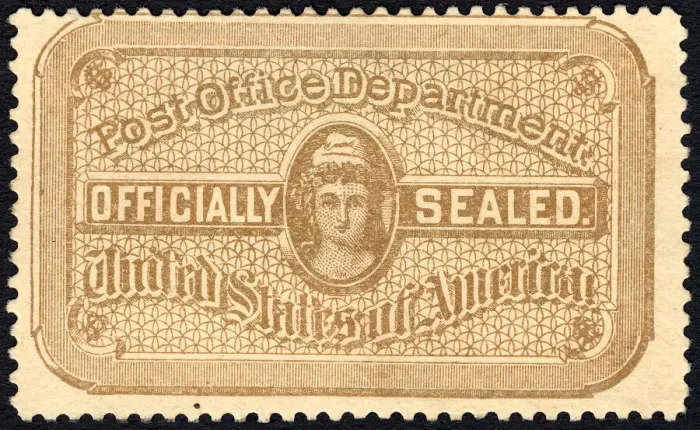Framed Print : Post Office seal, c. 1889. Creator: National Bank Note Company Framed Print : Post Office seal, c. 1889. Creator: National Bank Note Company