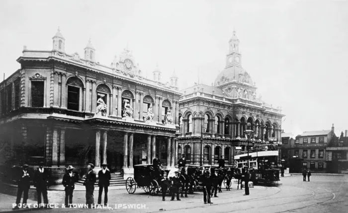 Framed Print : Post Office and Town Hall, Ipswich, England. Creator: Unknown Framed Print : Post Office and Town Hall, Ipswich, England. Creator: Unknown