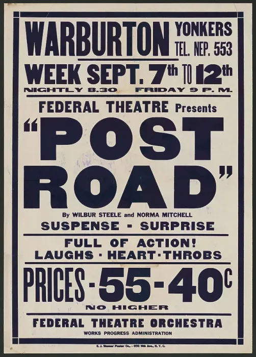Framed Print : Post Road, Yonkers, NY, [193-]. Creator: Unknown