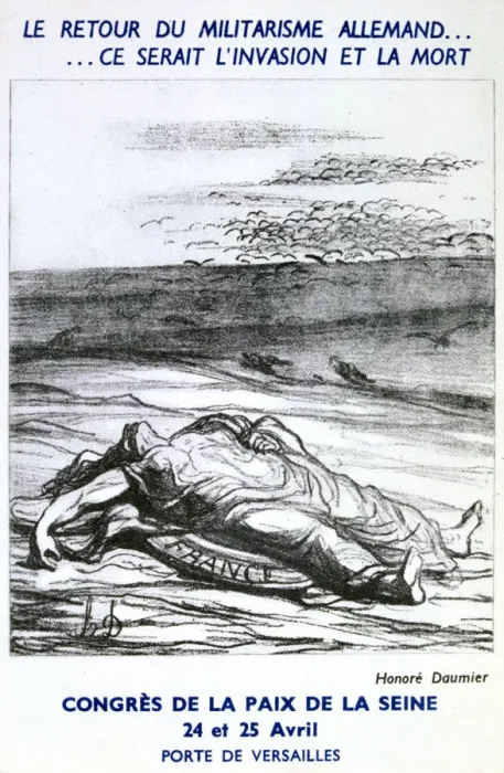 Framed Print : Postcard advertising the Congress of Peace of the Seine, Paris. Artist: Honore Daumier