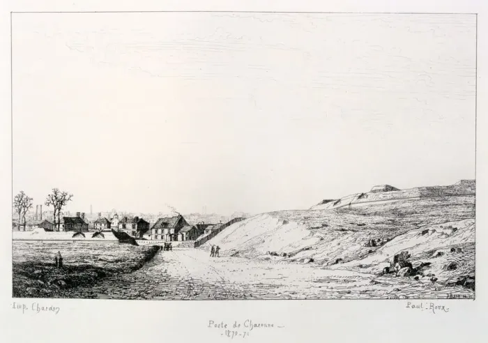 Framed Print : Poste de Charonne, Siege of Paris, 1870-1871. Artist: Paul Roux Framed Print : Poste de Charonne, Siege of Paris, 1870-1871. Artist: Paul Roux
