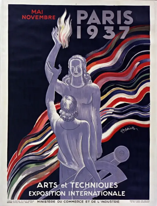 Framed Print : Poster of the 1937 International Exhibition in Paris, 1937. Creator: Cappiello, Leonetto Framed Print : Poster of the 1937 International Exhibition in Paris, 1937. Creator: Cappiello, Leonetto