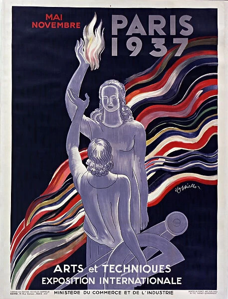 Poster of the 1937 International Exhibition in Paris, 1937. Creator: Cappiello, Leonetto