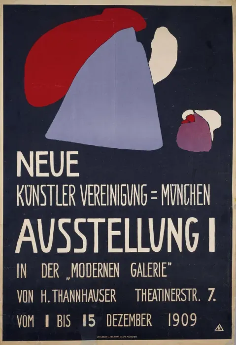 Framed Print : Poster for the 1st Exhibition of the Neue Künstlervereinigung München... 1909 Framed Print : Poster for the 1st Exhibition of the Neue Künstlervereinigung München... 1909