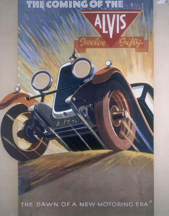Framed Print : Poster advertising Alvis cars, 1930 Framed Print : Poster advertising Alvis cars, 1930