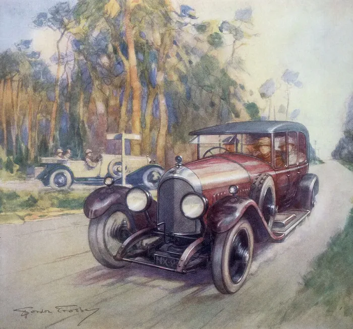 Framed Print : Poster advertising Bentley cars, 1927. Artist: Gordon Crosby Framed Print : Poster advertising Bentley cars, 1927. Artist: Gordon Crosby