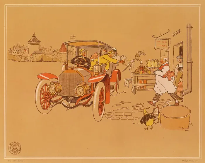 Framed Print : Poster advertising Berliet cars, 1906. Artist: Rene Vincent Framed Print : Poster advertising Berliet cars, 1906. Artist: Rene Vincent