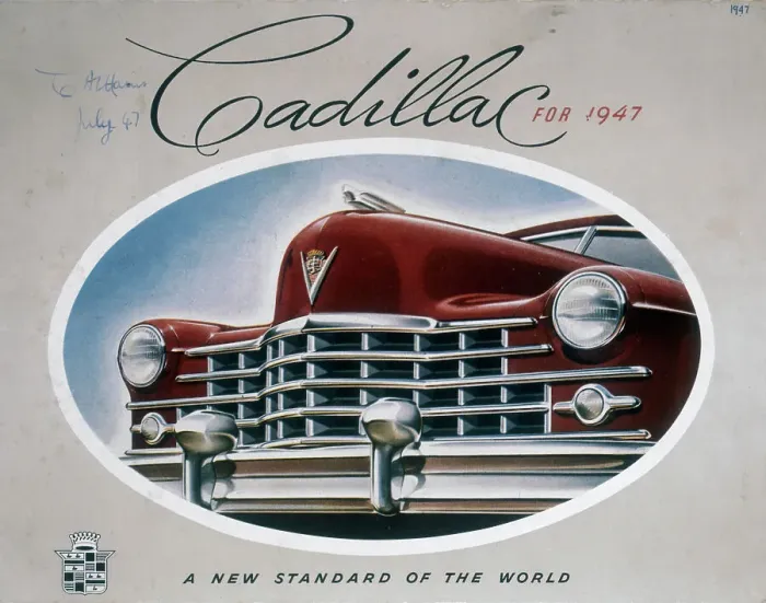 Framed Print : Poster advertising a Cadillac, 1947 Framed Print : Poster advertising a Cadillac, 1947