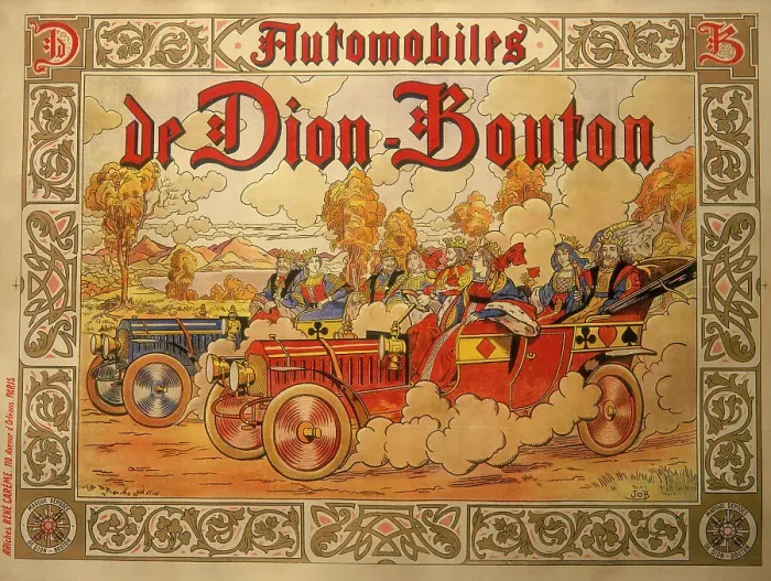 Framed Print : Poster advertising De Dion Bouton cars, (c1920s?). Artist: Job Nixon Framed Print : Poster advertising De Dion Bouton cars, (c1920s?). Artist: Job Nixon