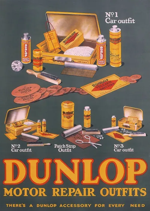 Framed Print : Poster advertising Dunlop products Framed Print : Poster advertising Dunlop products