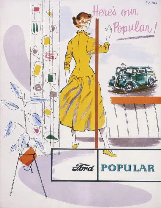 Framed Print : Poster advertising a Ford Popular car, 1955 Framed Print : Poster advertising a Ford Popular car, 1955