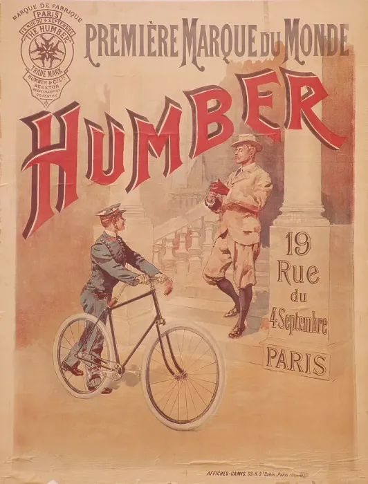 Framed Print : Poster advertising Humber bicycles, late 19th-early 20th century Framed Print : Poster advertising Humber bicycles, late 19th-early 20th century