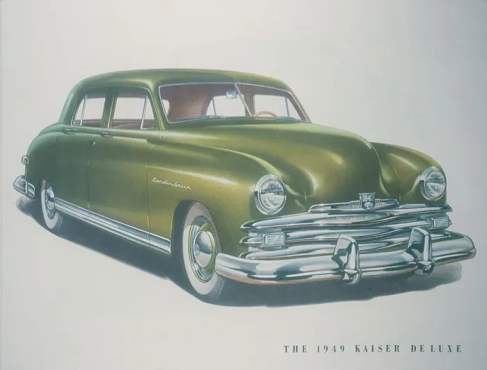 Framed Print : Poster advertising the Kaiser DeLuxe, 1949 Framed Print : Poster advertising the Kaiser DeLuxe, 1949