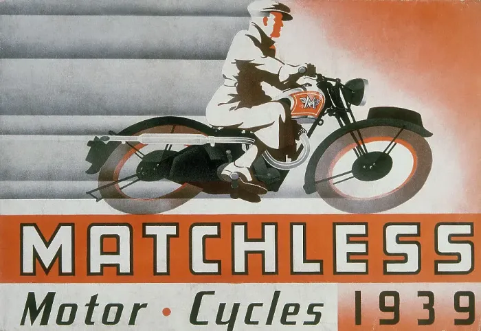 Framed Print : Poster advertising Matchless motor bikes, 1939 Framed Print : Poster advertising Matchless motor bikes, 1939