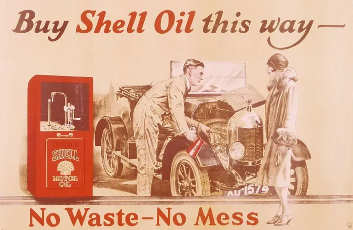 Framed Print : Poster advertising Shell oil, (c1920s?) Framed Print : Poster advertising Shell oil, (c1920s?)