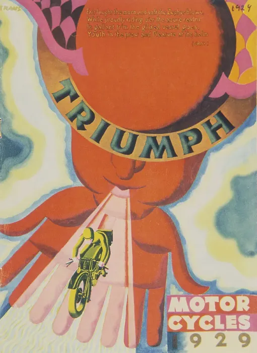 Framed Print : Poster advertising Triumph motor bikes, 1929 Framed Print : Poster advertising Triumph motor bikes, 1929