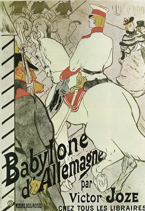 Framed Print : Poster to the Book Babylone d Allemagne by Victor Joze, 1894. Artist: Henri de Toulouse-Lautrec Framed Print : Poster to the Book Babylone d Allemagne by Victor Joze, 1894. Artist: Henri de Toulouse-Lautrec