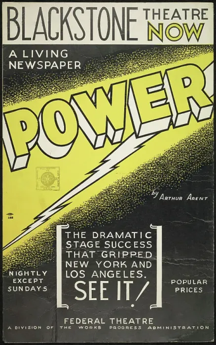 Framed Print : Poster from Chicago production of Power, 1938. Creator: Unknown Framed Print : Poster from Chicago production of Power, 1938. Creator: Unknown