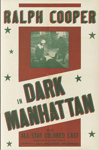 Poster for Dark Manhattan, 1937. Creator: Unknown