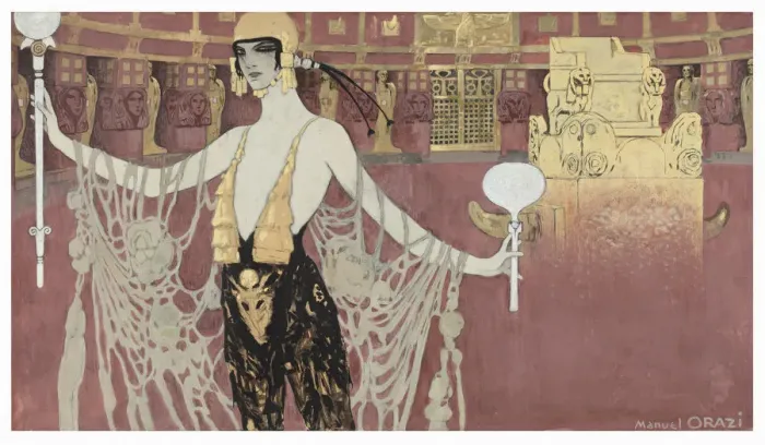 Framed Print : Poster design for the film L Atlantide by Jacques Feyder