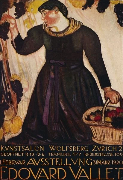 Poster by Edouard Vallet, for his exhibition at the Wolfsberg Gallery, Zurich, 1920. Artist: Edouard Vallet