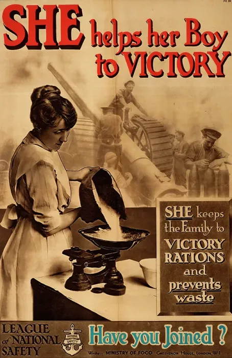 Framed Print : Poster, She helps her Boy to Victory, 1918. Creator: Clarke & Sherwell Framed Print : Poster, She helps her Boy to Victory, 1918. Creator: Clarke & Sherwell