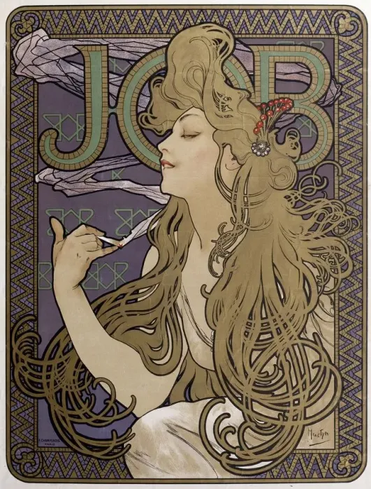 Framed Print : Poster for Job tissue paper, 1897. Artist: Alphonse Mucha Framed Print : Poster for Job tissue paper, 1897. Artist: Alphonse Mucha