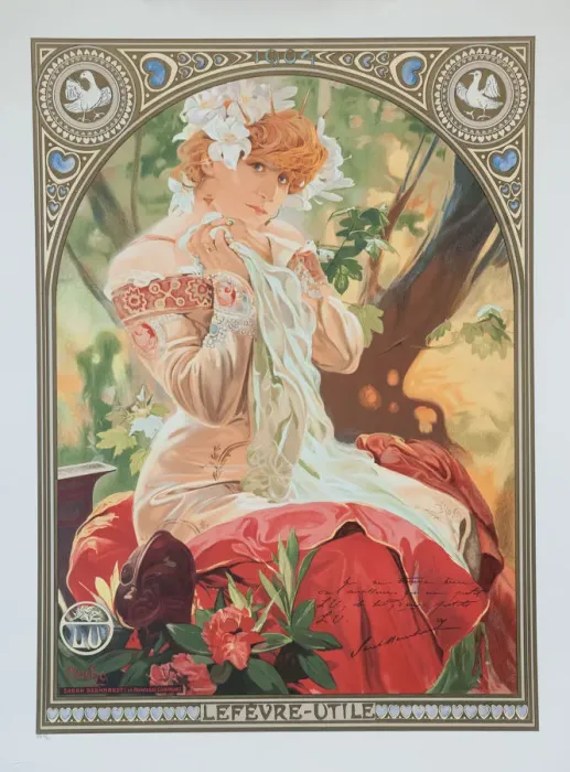 Framed Print : Poster for Lefevre-Utile. Sarah Bernhardt in the role of Melissinde in La Framed Print : Poster for Lefevre-Utile. Sarah Bernhardt in the role of Melissinde in La
