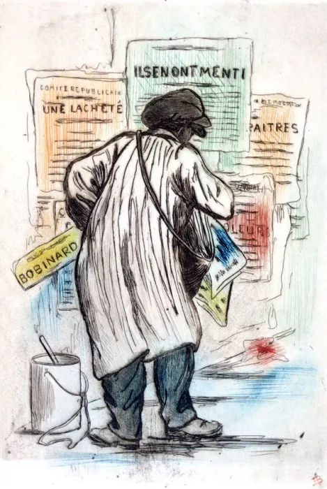 Framed Print : The Poster Man, c1900-1919. Artist: Henri Boutet Framed Print : The Poster Man, c1900-1919. Artist: Henri Boutet
