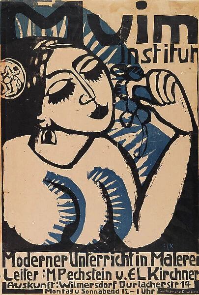 Poster Muim Institut, 1911. Creator: Kirchner, Ernst Ludwig (1880-1938)