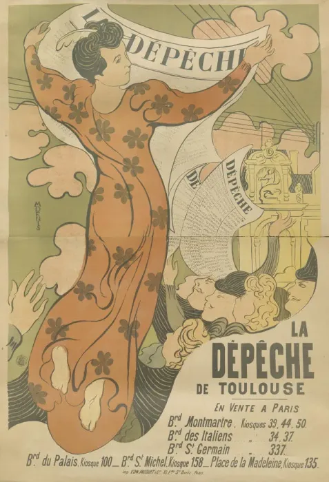 Framed Print : Poster for the newspaper La Depeche de Toulouse, 1892 Framed Print : Poster for the newspaper La Depeche de Toulouse, 1892