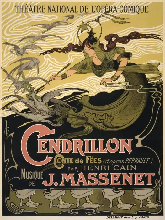 Framed Print : Poster for the Opera Cendrillon by Jules Massenet, 1899. Artist: Bertrand, Emile (1842-1912) Framed Print : Poster for the Opera Cendrillon by Jules Massenet, 1899. Artist: Bertrand, Emile (1842-1912)
